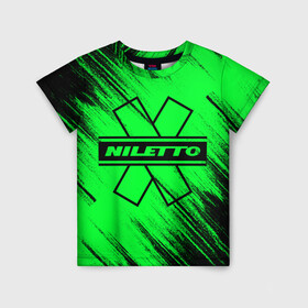 Детская футболка 3D с принтом NILETTO в Тюмени, 100% гипоаллергенный полиэфир | прямой крой, круглый вырез горловины, длина до линии бедер, чуть спущенное плечо, ткань немного тянется | logo | niletto | логотип | любимка niletto | нилето