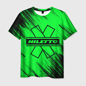 Мужская футболка 3D с принтом NILETTO в Тюмени, 100% полиэфир | прямой крой, круглый вырез горловины, длина до линии бедер | Тематика изображения на принте: logo | niletto | логотип | любимка niletto | нилето
