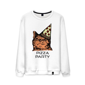 Мужской свитшот хлопок с принтом PIZZA PARTY в Тюмени, 100% хлопок |  | Тематика изображения на принте: party | pizza | pizza party | time | арт | веселье | время | для детей | животные | картинка | кот | котик | котики | пицца | пиццы | рисунок | рыжий кот