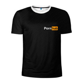Мужская футболка 3D спортивная с принтом PORNHUB в Тюмени, 100% полиэстер с улучшенными характеристиками | приталенный силуэт, круглая горловина, широкие плечи, сужается к линии бедра | brand | brazzers | hub | mode | бразерс | бренд | мода