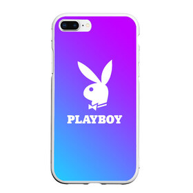 Чехол для iPhone 7Plus/8 Plus матовый с принтом PLAYBOY в Тюмени, Силикон | Область печати: задняя сторона чехла, без боковых панелей | brand | brazzers | faketaxi | hub | mode | playboy | бразерс | бренд | мода | фейк такси