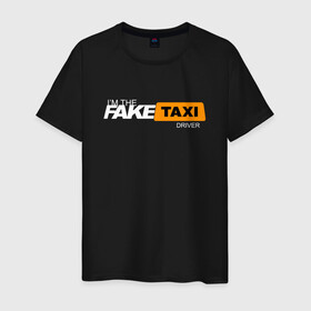 Мужская футболка хлопок с принтом FAKE TAXI в Тюмени, 100% хлопок | прямой крой, круглый вырез горловины, длина до линии бедер, слегка спущенное плечо. | brand | brazzers | fake taxi | faketaxi | hub | mode | playboy | бразерс | бренд | мода | фейк такси