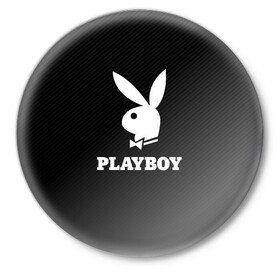 Значок с принтом PLAYBOY | ПЛЕЙБОЙ (Z) в Тюмени,  металл | круглая форма, металлическая застежка в виде булавки | Тематика изображения на принте: brand | brazzers | faketaxi | hub | mode | playboy | бразерс | бренд | мода | фейк такси