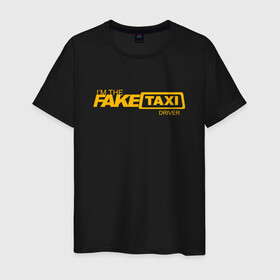 Мужская футболка хлопок с принтом FAKE TAXI в Тюмени, 100% хлопок | прямой крой, круглый вырез горловины, длина до линии бедер, слегка спущенное плечо. | brand | brazzers | fake taxi | faketaxi | hub | mode | playboy | бразерс | бренд | мода | фейк такси