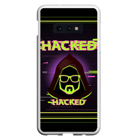 Чехол для Samsung S10E с принтом Hacked в Тюмени, Силикон | Область печати: задняя сторона чехла, без боковых панелей | cybepunk | hacked | hacker | it | аноним | анонимус | взлом | взломщик | киберпанк | программист | хак | хакер