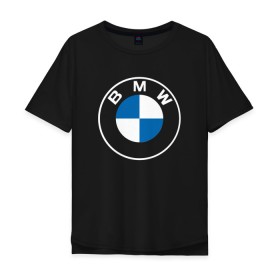 Мужская футболка хлопок Oversize с принтом BMW LOGO 2020 в Тюмени, 100% хлопок | свободный крой, круглый ворот, “спинка” длиннее передней части | bmw | bmw motorsport | bmw performance | carbon | m | motorsport | performance | sport | бмв | карбон | моторспорт | спорт