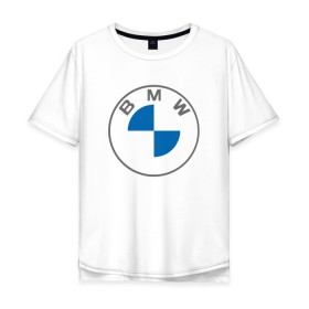 Мужская футболка хлопок Oversize с принтом BMW LOGO 2020 в Тюмени, 100% хлопок | свободный крой, круглый ворот, “спинка” длиннее передней части | bmw | bmw motorsport | bmw performance | carbon | m | motorsport | performance | sport | бмв | карбон | моторспорт | спорт