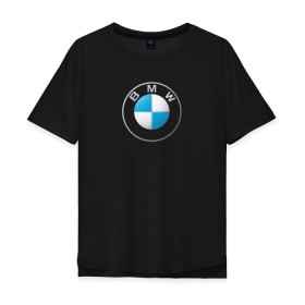Мужская футболка хлопок Oversize с принтом BMW LOGO 2020 в Тюмени, 100% хлопок | свободный крой, круглый ворот, “спинка” длиннее передней части | bmw | bmw motorsport | bmw performance | carbon | m | motorsport | performance | sport | бмв | карбон | моторспорт | спорт
