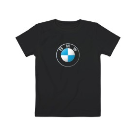 Детская футболка хлопок с принтом BMW LOGO 2020 в Тюмени, 100% хлопок | круглый вырез горловины, полуприлегающий силуэт, длина до линии бедер | bmw | bmw motorsport | bmw performance | carbon | m | motorsport | performance | sport | бмв | карбон | моторспорт | спорт