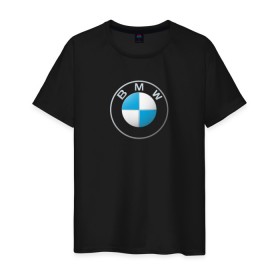 Мужская футболка хлопок с принтом BMW LOGO 2020 в Тюмени, 100% хлопок | прямой крой, круглый вырез горловины, длина до линии бедер, слегка спущенное плечо. | Тематика изображения на принте: bmw | bmw motorsport | bmw performance | carbon | m | motorsport | performance | sport | бмв | карбон | моторспорт | спорт