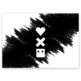 Поздравительная открытка с принтом  LOVE DEATH ROBOTS (LDR) в Тюмени, 100% бумага | плотность бумаги 280 г/м2, матовая, на обратной стороне линовка и место для марки
 | death | fantastic | future | ldr | love | love death and robots | love death robots | netflix | robots | sci fi | будущее | лдр | любовь | нетфликс | роботы | фантастика