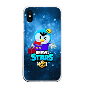 Чехол для iPhone XS Max матовый с принтом BRAWL STARS MR P в Тюмени, Силикон | Область печати: задняя сторона чехла, без боковых панелей | 8 bit | 8 бит | bibi | brawl stars | crow | el brown | leon | leon shark | max | mr.p | sally leon | shark | stars | virus | werewolf | акула | биби | вирус | ворон | леон | оборотень | пингвин