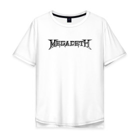 Мужская футболка хлопок Oversize с принтом Megadeth в Тюмени, 100% хлопок | свободный крой, круглый ворот, “спинка” длиннее передней части | dave mustaine | megadeth | music | rock | дирк вербурен | дэвид эллефсон | дэйв мастейн | кико лоурейро | мегадеф | музыка | рок | трэш метал | хард рок | хеви метал