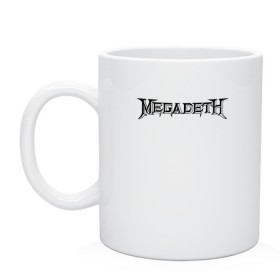 Кружка с принтом Megadeth в Тюмени, керамика | объем — 330 мл, диаметр — 80 мм. Принт наносится на бока кружки, можно сделать два разных изображения | dave mustaine | megadeth | music | rock | дирк вербурен | дэвид эллефсон | дэйв мастейн | кико лоурейро | мегадеф | музыка | рок | трэш метал | хард рок | хеви метал