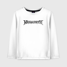 Детский лонгслив хлопок с принтом Megadeth в Тюмени, 100% хлопок | круглый вырез горловины, полуприлегающий силуэт, длина до линии бедер | Тематика изображения на принте: dave mustaine | megadeth | music | rock | дирк вербурен | дэвид эллефсон | дэйв мастейн | кико лоурейро | мегадеф | музыка | рок | трэш метал | хард рок | хеви метал