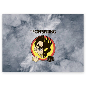 Поздравительная открытка с принтом The Offspring в Тюмени, 100% бумага | плотность бумаги 280 г/м2, матовая, на обратной стороне линовка и место для марки
 | dexter holland | music | offspring | rock | альтернативный рок | декстер холланд | музыка | отпрыск | офф спринг | оффспринг | панк рок | поп панк | рок | скейт панк