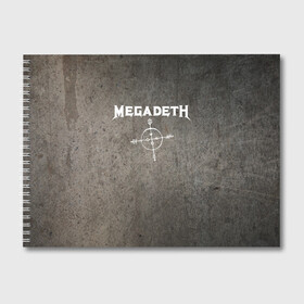 Альбом для рисования с принтом Megadeth в Тюмени, 100% бумага
 | матовая бумага, плотность 200 мг. | dave mustaine | megadeth | music | rock | дирк вербурен | дэвид эллефсон | дэйв мастейн | кико лоурейро | мегадеф | музыка | рок | трэш метал | хард рок | хеви метал