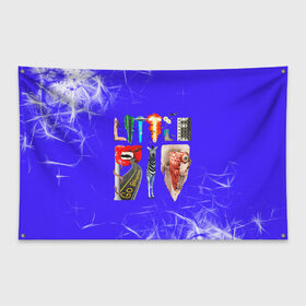Флаг-баннер с принтом Little Big в Тюмени, 100% полиэстер | размер 67 х 109 см, плотность ткани — 95 г/м2; по краям флага есть четыре люверса для крепления | 2020 | big | little | бузова | евровиденье | спасибо | танцевальная | что
