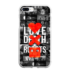 Чехол для iPhone 7Plus/8 Plus матовый с принтом LOVE DEATH ROBOTS (LDR) в Тюмени, Силикон | Область печати: задняя сторона чехла, без боковых панелей | Тематика изображения на принте: death | fantastic | future | ldr | love | love death and robots | love death robots | netflix | robots | sci fi | будущее | лдр | любовь | нетфликс | роботы | фантастика