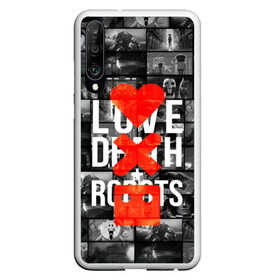 Чехол для Honor P30 с принтом LOVE DEATH ROBOTS (LDR) в Тюмени, Силикон | Область печати: задняя сторона чехла, без боковых панелей | death | fantastic | future | ldr | love | love death and robots | love death robots | netflix | robots | sci fi | будущее | лдр | любовь | нетфликс | роботы | фантастика