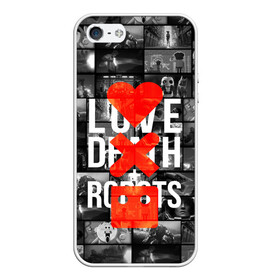 Чехол для iPhone 5/5S матовый с принтом LOVE DEATH ROBOTS (LDR) в Тюмени, Силикон | Область печати: задняя сторона чехла, без боковых панелей | Тематика изображения на принте: death | fantastic | future | ldr | love | love death and robots | love death robots | netflix | robots | sci fi | будущее | лдр | любовь | нетфликс | роботы | фантастика