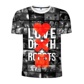 Мужская футболка 3D спортивная с принтом LOVE DEATH ROBOTS (LDR) в Тюмени, 100% полиэстер с улучшенными характеристиками | приталенный силуэт, круглая горловина, широкие плечи, сужается к линии бедра | Тематика изображения на принте: death | fantastic | future | ldr | love | love death and robots | love death robots | netflix | robots | sci fi | будущее | лдр | любовь | нетфликс | роботы | фантастика