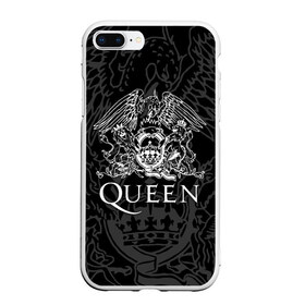 Чехол для iPhone 7Plus/8 Plus матовый с принтом QUEEN в Тюмени, Силикон | Область печати: задняя сторона чехла, без боковых панелей | queen | rock | we will rock you | брайан мэи | группа queen | группа квин | джон дикон | квин | королева | король | роджер тейлор | рок | фредди меркьюри