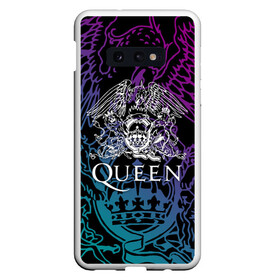 Чехол для Samsung S10E с принтом QUEEN в Тюмени, Силикон | Область печати: задняя сторона чехла, без боковых панелей | queen | rock | we will rock you | брайан мэи | группа queen | группа квин | джон дикон | квин | королева | король | роджер тейлор | рок | фредди меркьюри