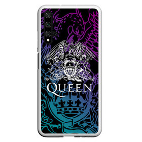 Чехол для Honor 20 с принтом QUEEN в Тюмени, Силикон | Область печати: задняя сторона чехла, без боковых панелей | queen | rock | we will rock you | брайан мэи | группа queen | группа квин | джон дикон | квин | королева | король | роджер тейлор | рок | фредди меркьюри