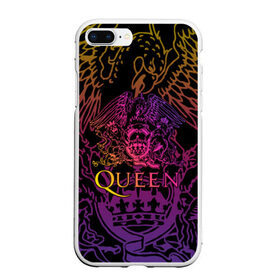 Чехол для iPhone 7Plus/8 Plus матовый с принтом QUEEN в Тюмени, Силикон | Область печати: задняя сторона чехла, без боковых панелей | queen | rock | we will rock you | брайан мэи | группа queen | группа квин | джон дикон | квин | королева | король | роджер тейлор | рок | фредди меркьюри