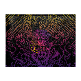 Обложка для студенческого билета с принтом QUEEN в Тюмени, натуральная кожа | Размер: 11*8 см; Печать на всей внешней стороне | queen | rock | we will rock you | брайан мэи | группа queen | группа квин | джон дикон | квин | королева | король | роджер тейлор | рок | фредди меркьюри