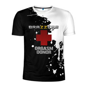 Мужская футболка 3D спортивная с принтом Brazzers orgasm donor	 в Тюмени, 100% полиэстер с улучшенными характеристиками | приталенный силуэт, круглая горловина, широкие плечи, сужается к линии бедра | brazzers | ананизм | бразерс | браззерс | братья | звезда | мостурба | надпись | прикол | проно хуб | сайт | с