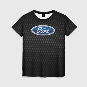 Женская футболка 3D с принтом Ford в Тюмени, 100% полиэфир ( синтетическое хлопкоподобное полотно) | прямой крой, круглый вырез горловины, длина до линии бедер | explorer | fiesta | focus | ford | gt40 | kuga | mondeo | mustang | авто | автомобиль | ам | куга | машина | мондео | мустанг | фиеста | фокус | форд