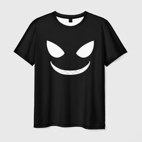 Мужская футболка 3D с принтом Shinra Smile, Fire Force в Тюмени, 100% полиэфир | прямой крой, круглый вырез горловины, длина до линии бедер | anime | enen no shouboutai | fire force | pusu pusu | shinra | аниме | пламенная бригада пожарных | шинра кусакабэ