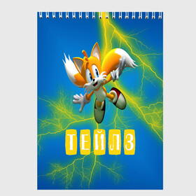 Скетчбук с принтом Sonic - Майлз Тейлз в Тюмени, 100% бумага
 | 48 листов, плотность листов — 100 г/м2, плотность картонной обложки — 250 г/м2. Листы скреплены сверху удобной пружинной спиралью | ежик | майлз | персонаж | соник | тейлз