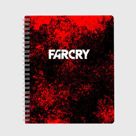 Тетрадь с принтом FARCRY в Тюмени, 100% бумага | 48 листов, плотность листов — 60 г/м2, плотность картонной обложки — 250 г/м2. Листы скреплены сбоку удобной пружинной спиралью. Уголки страниц и обложки скругленные. Цвет линий — светло-серый
 | Тематика изображения на принте: far cry | far cry 5 | far cry new dawn | far cry primal | farcry | fc 5 | fc5 | game | new dawn | primal | игры | постапокалипсис | фар край | фар край 5