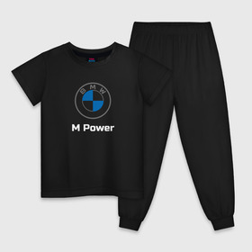 Детская пижама хлопок с принтом BMW M Power в Тюмени, 100% хлопок |  брюки и футболка прямого кроя, без карманов, на брюках мягкая резинка на поясе и по низу штанин
 | baern | bmw | club | drive | m | m2 | m3 | m5 | power | x5 | бмв | бумер | драйв | клуб | логотип | новая | новое лого | новый | эмблема