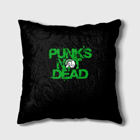 Подушка 3D с принтом Punks Not Dead в Тюмени, наволочка – 100% полиэстер, наполнитель – холлофайбер (легкий наполнитель, не вызывает аллергию). | состоит из подушки и наволочки. Наволочка на молнии, легко снимается для стирки | art | punk | punks not dead | rock | sons of anarchy | анархия | арт | группа | егор летов | логотип | музыка | надпись | панк | панк рок | прикольная | рок | свобода | хаос