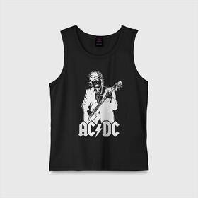 Детская майка хлопок с принтом AC DC в Тюмени,  |  | ac dc | acdc | acdc ас дс | angus | back in black | highway to hell | mckinnon | young | австралийская | ангус янг | ас дс | асдс | блюз | в форме | гитара | группа | крис слэйд | метал | молния | музыка | п | певец | рок | рок н ролл