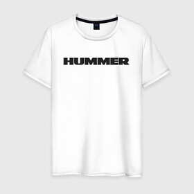 Мужская футболка хлопок с принтом Hammer в Тюмени, 100% хлопок | прямой крой, круглый вырез горловины, длина до линии бедер, слегка спущенное плечо. | Тематика изображения на принте: auto | h1 | h2 | hammer | hmmwv | авто | автомобиль | ам | машина | хамер | хаммер