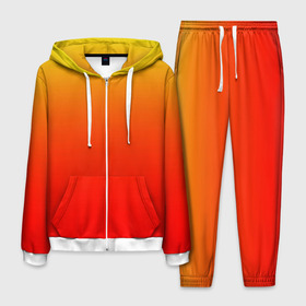 Мужской костюм 3D с принтом Оранж в Тюмени, 100% полиэстер | Манжеты и пояс оформлены тканевой резинкой, двухслойный капюшон со шнурком для регулировки, карманы спереди | Тематика изображения на принте: orange | желто красный | кислотный | красно желтый | оранж | переход | текстуры | яркий