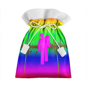 Подарочный 3D мешок с принтом BILLIE ELLISH в Тюмени, 100% полиэстер | Размер: 29*39 см | Тематика изображения на принте: 