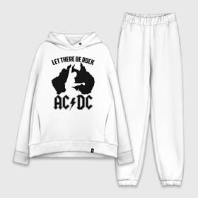 Женский костюм хлопок Oversize с принтом Let there be rock в Тюмени,  |  | ac dc | acdc | acdc ас дс | angus | back in black | highway to hell | mckinnon | young | австралийская | ангус янг | ас дс | асдс | блюз | в форме | гитара | группа | крис слэйд | метал | молния | музыка | п | певец | рок | рок н ролл