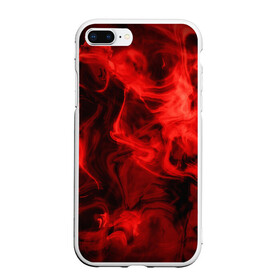 Чехол для iPhone 7Plus/8 Plus матовый с принтом Красный дым в Тюмени, Силикон | Область печати: задняя сторона чехла, без боковых панелей | дым | красный дым | накал | огонь | смешение красок | текстуры
