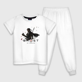 Детская пижама хлопок с принтом Ghost of Tsushima в Тюмени, 100% хлопок |  брюки и футболка прямого кроя, без карманов, на брюках мягкая резинка на поясе и по низу штанин
 | Тематика изображения на принте: game | ghost | of | tsushima | игра | монголов | самураи | японию