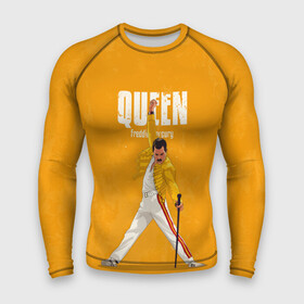 Мужской рашгард 3D с принтом Queen в Тюмени,  |  | freddie mercury | queen | quen | the show must go on | we are the champions | богемская рапсодия | глэм | группа | квин | королева | куин | меркури | меркьюри | музыкант | мэркури | певец | песня | поп | рок | фаррух булсара | фредди