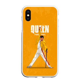 Чехол для iPhone XS Max матовый с принтом Queen в Тюмени, Силикон | Область печати: задняя сторона чехла, без боковых панелей | Тематика изображения на принте: freddie mercury | queen | quen | the show must go on | we are the champions | богемская рапсодия | глэм | группа | квин | королева | куин | меркури | меркьюри | музыкант | мэркури | певец | песня | поп | рок | фаррух булсара | фредди