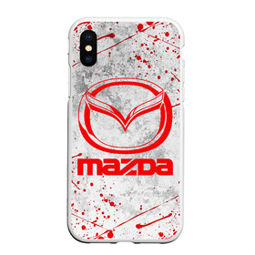 Чехол для iPhone XS Max матовый с принтом MAZDA RED LOGO в Тюмени, Силикон | Область печати: задняя сторона чехла, без боковых панелей | auto | mazda | mps | sport | авто | автомобиль | автомобильные | бренд | мазда | марка | машины | мпс | спорт