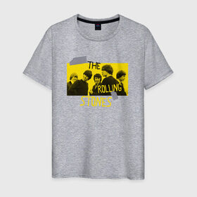 Мужская футболка хлопок с принтом THE ROLLING STONES в Тюмени, 100% хлопок | прямой крой, круглый вырез горловины, длина до линии бедер, слегка спущенное плечо. | mick jagger | music | rock | rolling stones | музыка | рок