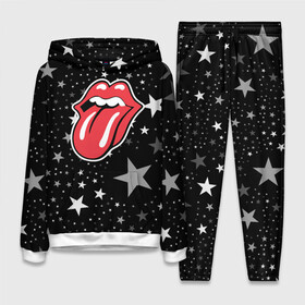 Женский костюм 3D (с толстовкой) с принтом rolling stones star в Тюмени,  |  | mick jagger | music | rock | rolling stones | музыка | рок